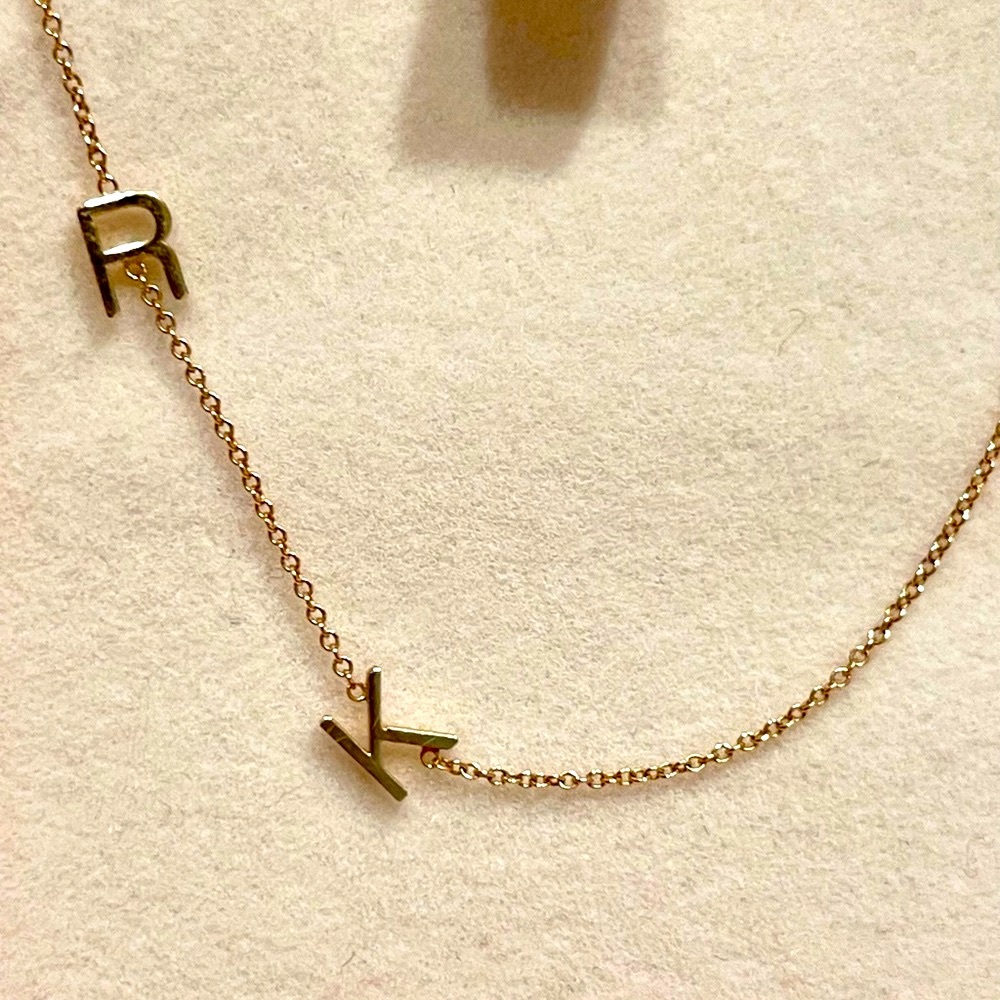 Maya Brenner 14k Gold Double Initial Necklace K & R